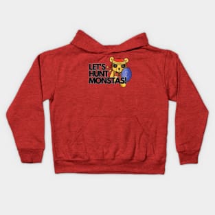 Let's Hunt Monsters - Tristan the Teddy Bear Kids Hoodie